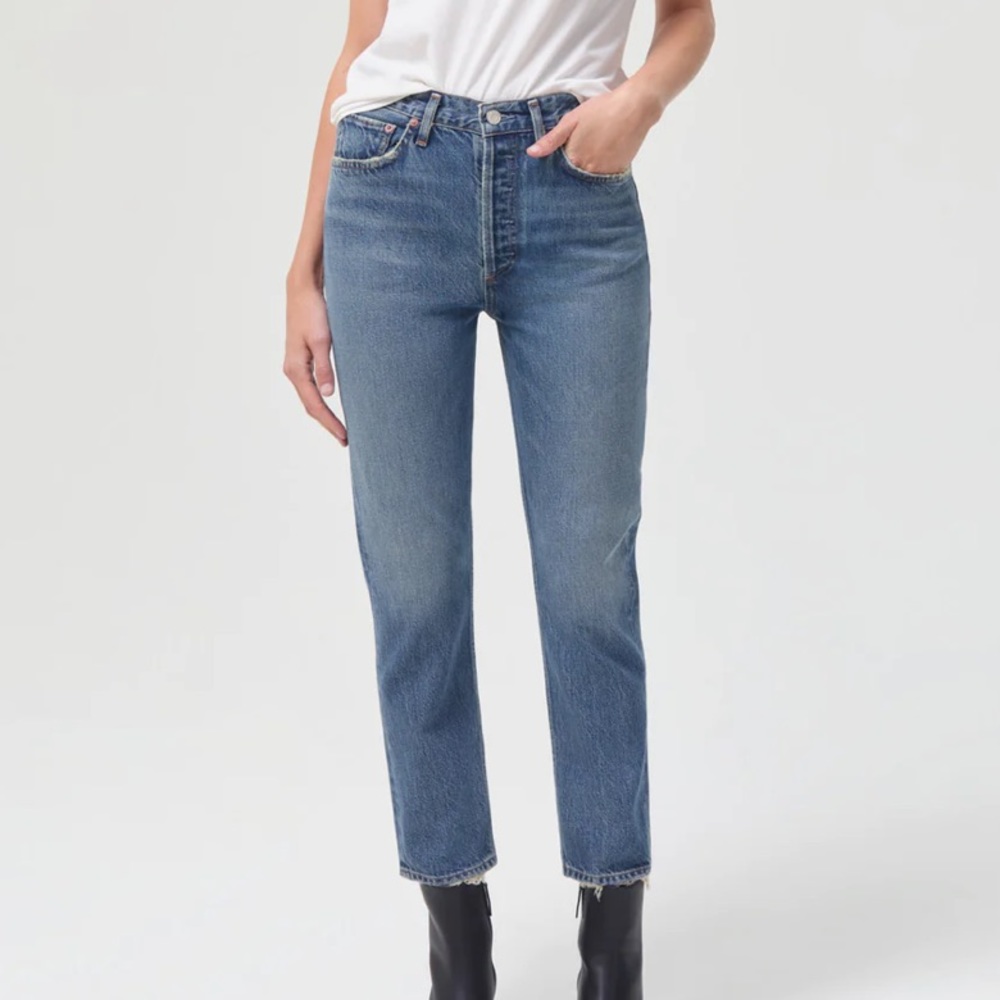 NEW AGOLDE Riley crop high rise jeans collective 26
